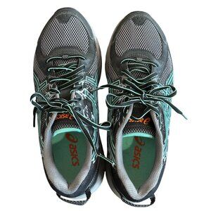 Teal and Dark Gray Women's Asics Athletic Shoes Size 8.5